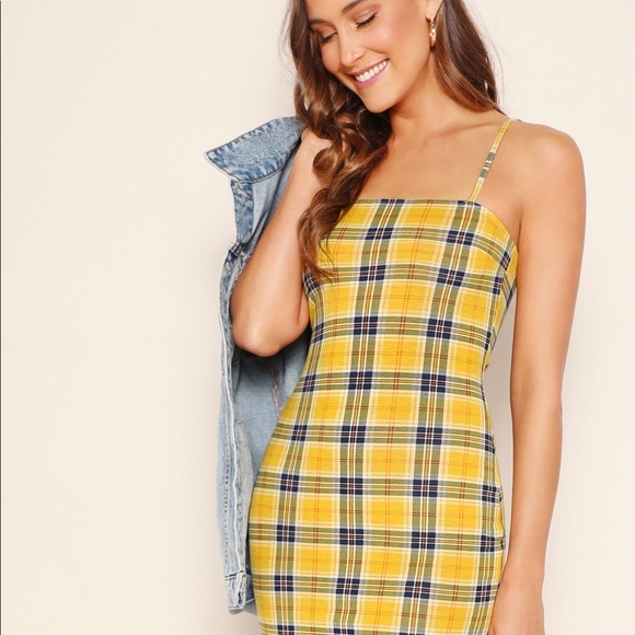 bodycon plaid dress